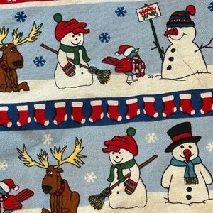 Vintage 90’s nerdy granny Christmas vest snowman reindeer Whimsical Craftcore LG